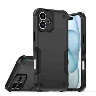 For iPhone 16 Plus Non-slip Shockproof Armor Phone Case(Black)