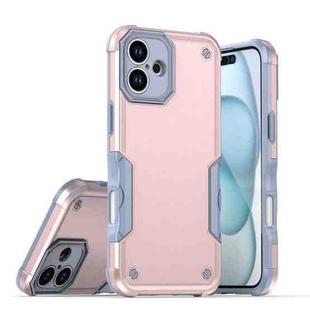 For iPhone 16 Plus Non-slip Shockproof Armor Phone Case(Rose Gold)