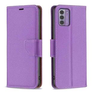 For Nokia G42/G310 Litchi Texture Pure Color Leather Phone Case(Purple)