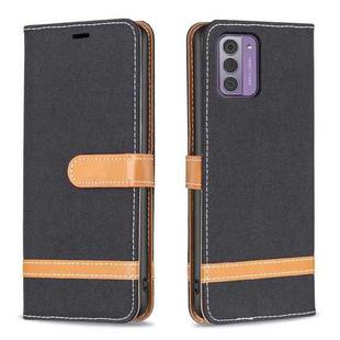 For Nokia G42/G310 Color Matching Denim Texture Horizontal Flip Leather Case(Black)