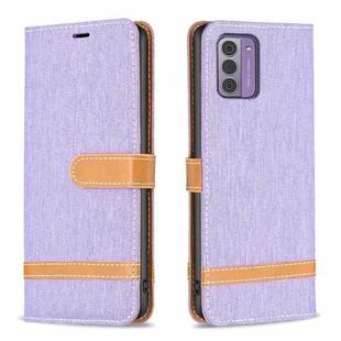 For Nokia G42/G310 Color Matching Denim Texture Horizontal Flip Leather Case(Purple)