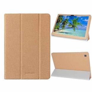 For Teclast P20HD / M40 / M40 Pro Ordinary Horizontal Flip PU Leather Protective Case with Bracket(Gold)