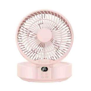 WSK302 4000mAh Swivel Head Wall Mounted Fan with Night Light(Pink)