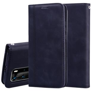For Huawei P40 Pro Frosted Business Magnetic Horizontal Flip PU Leather Case with Holder & Card Slot & Lanyard(Black)