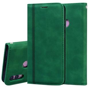 For Huawei P Smart 2019 Frosted Business Magnetic Horizontal Flip PU Leather Case with Holder & Card Slot & Lanyard(Green)
