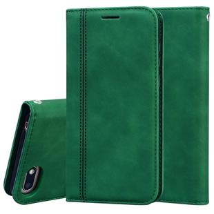 For Huawei Y5 (2018) Frosted Business Magnetic Horizontal Flip PU Leather Case with Holder & Card Slot & Lanyard(Green)