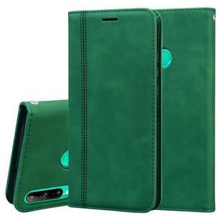 For Huawei P40 Lite E / Y7P Frosted Business Magnetic Horizontal Flip PU Leather Case with Holder & Card Slot & Lanyard(Green)