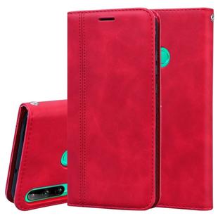 For Huawei P40 Lite E / Y7P Frosted Business Magnetic Horizontal Flip PU Leather Case with Holder & Card Slot & Lanyard(Red)