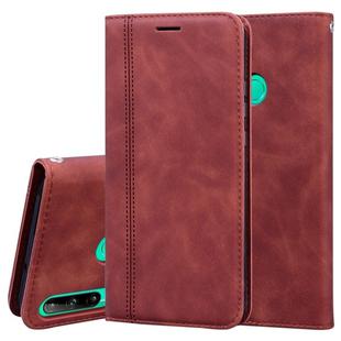 For Huawei P40 Lite E / Y7P Frosted Business Magnetic Horizontal Flip PU Leather Case with Holder & Card Slot & Lanyard(Brown)