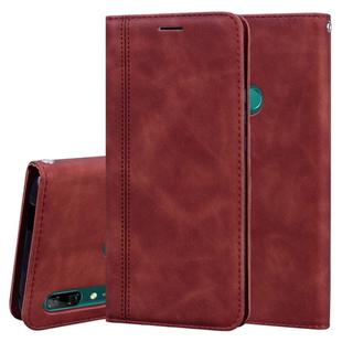 For Huawei P Smart Z Frosted Business Magnetic Horizontal Flip PU Leather Case with Holder & Card Slot & Lanyard(Brown)