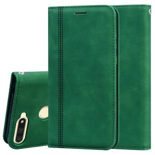 For Huawei Honor 7A Frosted Business Magnetic Horizontal Flip PU Leather Case with Holder & Card Slot & Lanyard(Green)