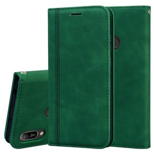 For Huawei Honor 8A / Y6 (2019) Frosted Business Magnetic Horizontal Flip PU Leather Case with Holder & Card Slot & Lanyard(Green)