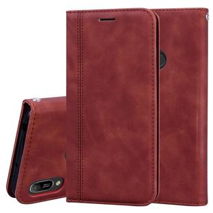 For Huawei Honor 8A / Y6 (2019) Frosted Business Magnetic Horizontal Flip PU Leather Case with Holder & Card Slot & Lanyard(Brown)