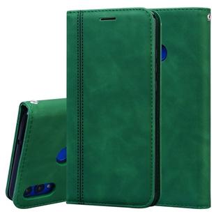 For Huawei Honor 8X Frosted Business Magnetic Horizontal Flip PU Leather Case with Holder & Card Slot & Lanyard(Green)