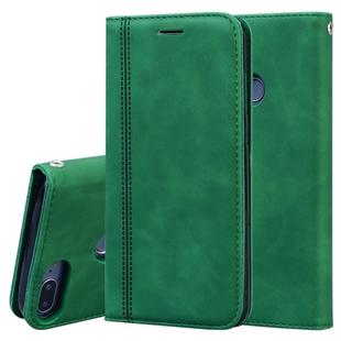 For Huawei Honor 9 Lite Frosted Business Magnetic Horizontal Flip PU Leather Case with Holder & Card Slot & Lanyard(Green)