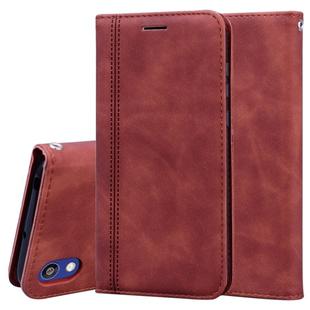 For Huawei Y5 (2019) / Honor 8S Frosted Business Magnetic Horizontal Flip PU Leather Case with Holder & Card Slot & Lanyard(Brown)