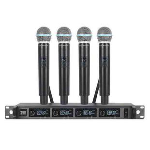 XTUGA A140-H Wireless Microphone System 4 Channel UHF Handheld Microphone(UK Plug)