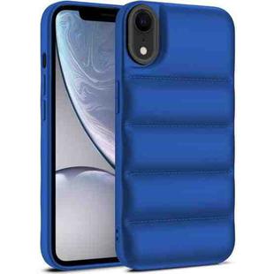 For iPhone XR Eiderdown Airbag Shockproof Phone Case(Blue)