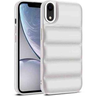 For iPhone XR Eiderdown Airbag Shockproof Phone Case(White)