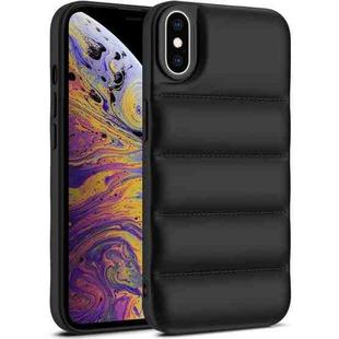 For iPhone XS Max Eiderdown Airbag Shockproof Phone Case(Black)