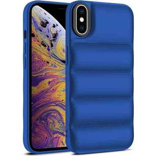 For iPhone XS Max Eiderdown Airbag Shockproof Phone Case(Blue)