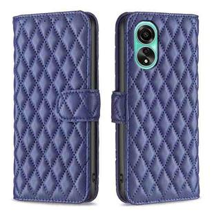 For OPPO A78 4G Diamond Lattice Wallet Flip Leather Phone Case(Blue)
