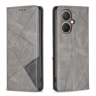 For vivo Y27 4G Prismatic Invisible Magnetic Leather Phone Case(Grey)