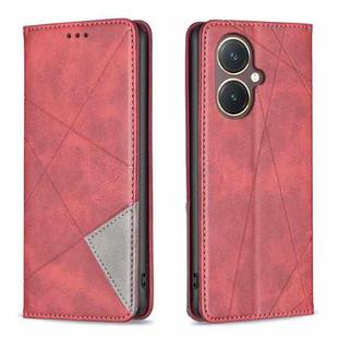 For vivo Y27 4G Prismatic Invisible Magnetic Leather Phone Case(Red)