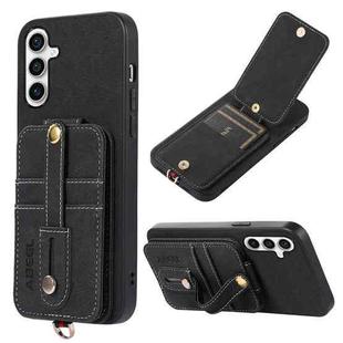 For Samsung Galaxy S23 FE 5G ABEEL Litchi Texture Card Bag PU Phone Case(Black)