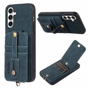 For Samsung Galaxy S23 FE 5G ABEEL Litchi Texture Card Bag PU Phone Case(Blue)