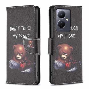 For vivo Y78 5G Colored Drawing Pattern Leather Phone Case(Bear)