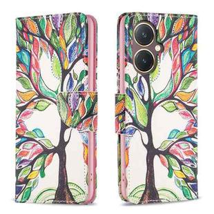 For vivo Y27 4G Colored Drawing Pattern Leather Phone Case(Tree Life)