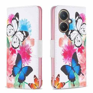 For vivo Y27 4G Colored Drawing Pattern Leather Phone Case(Butterflies)
