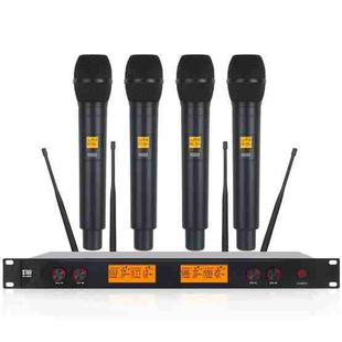 XTUGA A400-H Professional 4-Channel UHF Wireless Microphone System with 4 Handheld Microphone(UK Plug)
