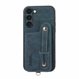 For Samsung Galaxy S23+ 5G ABEEL Litchi Texture Card Bag PU Phone Case(Blue)