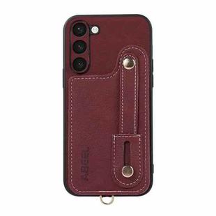 For Samsung Galaxy S23 5G ABEEL Litchi Texture Card Bag PU Phone Case(Purple)