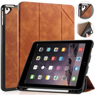For iPad 9.7 inch DG.MING See Series Horizontal Flip Leather Case with Holder & Pen Holder(Brown)