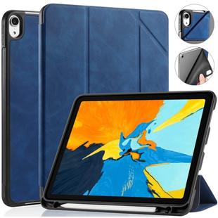 For iPad Pro 11 inch (2018) DG.MING See Series Horizontal Flip Leather Case with Holder & Pen Holder(Blue)