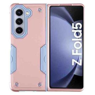 For Samsung Galaxy Z Fold5 Non-slip Shockproof Armor Phone Case(Rose Gold)