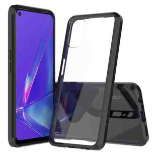 For OPPO A52 / A72 / A92 Shockproof Scratchproof TPU + Acrylic Protective Case(Black)