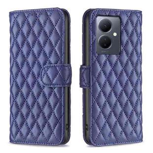 For vivo Y78 5G Diamond Lattice Wallet Flip Leather Phone Case(Blue)