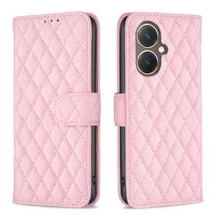 For vivo Y27 4G Diamond Lattice Wallet Flip Leather Phone Case(Pink)