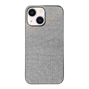 For iPhone 14 Plus Solid Color Diamond TPU Phone Case(Silver)