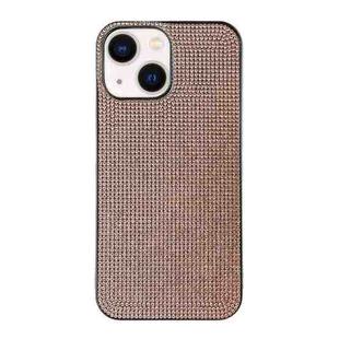 For iPhone 14 Solid Color Diamond TPU Phone Case(Rose Gold)