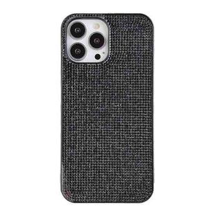 For iPhone 14 Pro Max Solid Color Diamond TPU Phone Case(Black)