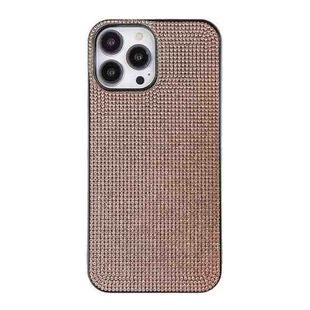 For iPhone 13 Pro Max Solid Color Diamond TPU Phone Case(Rose Gold)