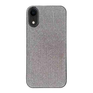For iPhone XR Solid Color Diamond TPU Phone Case(Silver)