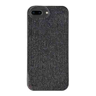 For iPhone 8 Plus / 7 Plus Solid Color Diamond TPU Phone Case(Black)