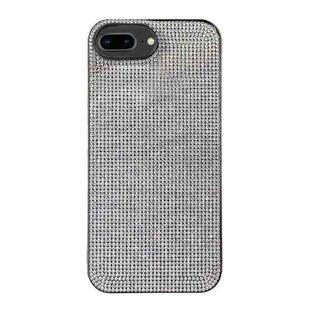 For iPhone 8 Plus / 7 Plus Solid Color Diamond TPU Phone Case(Silver)