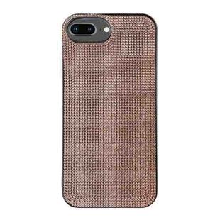 For iPhone 8 Plus / 7 Plus Solid Color Diamond TPU Phone Case(Rose Gold)